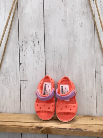 Crocs  Gummisandalen  Gr. 20  orange lavendel Riemen