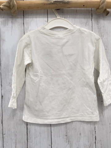 Zara  Langarmshirt  Gr. 80  weiß Tiger Schrift 