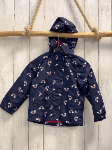  Regenjacke Gr. 98  blau bunte Bögen