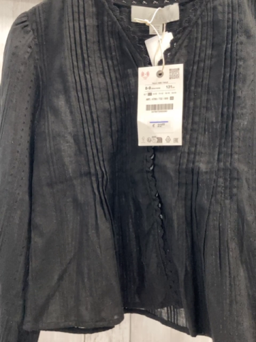 neu Zara  Bluse  Gr. 128  schwarz Rippen NP 22,95 € 