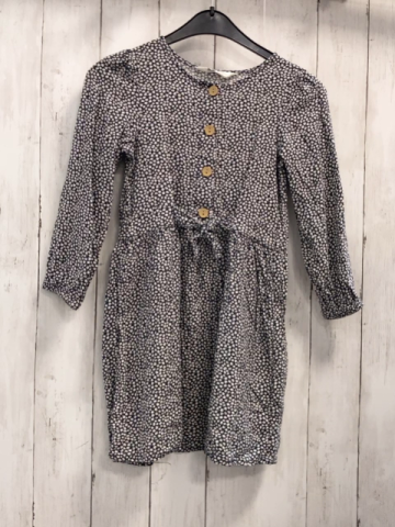 H&M  Kleid  Gr. 122  schwarz weiße Blumen 