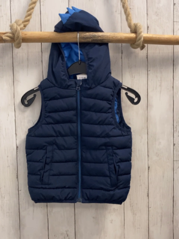 Infinity Kids  Weste  Gr. 104  blau Kapuze hellblauer Reißverschluss 