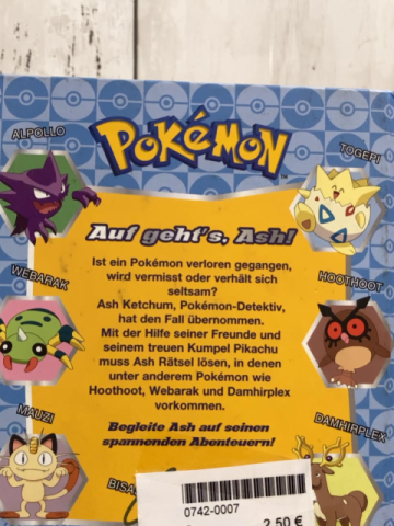   Buch Pokemon Ash Ketchum, Pokemon Detektiv