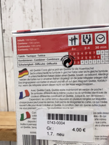 neu  Kartenspiel  Qwirkle Cards 
