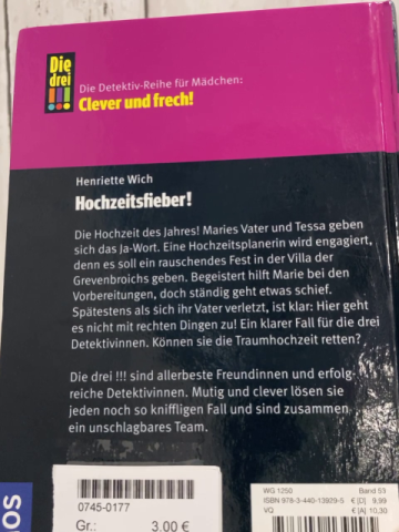 Die drei!!! Buch Hochzeitsfieber 