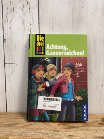 Die drei!!! Buch Achtung, Gaunerzeichen 