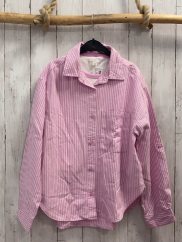 Zara  Bluse Gr. 146  rosa weiße Streifen mit T-Shirt 