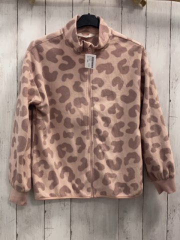 H&M  Fleecejacke  Gr. 134  lachs aubergine leoprint 