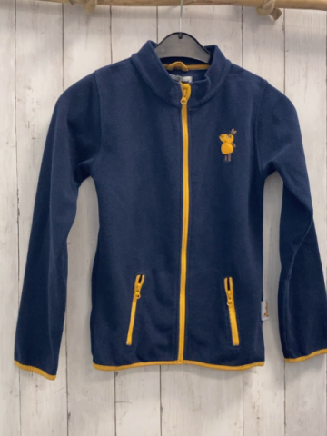 Playshoes  Fleecejacke  Gr. 152  blau mais Reißverschlüsse + Bund Die Maus 