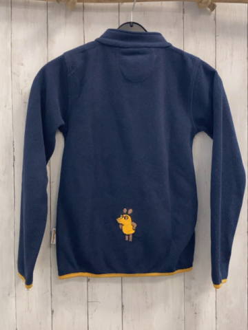 Playshoes  Fleecejacke  Gr. 152  blau mais Reißverschlüsse + Bund Die Maus 
