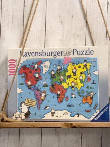 neu  Puzzle  Gr. 1000  Weltkarte Sheepworld 