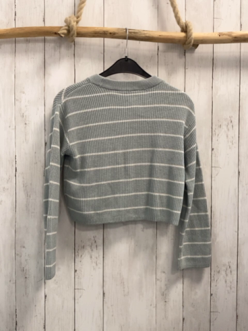 H&M Pullover Gr. 146  eisblau weiße streifen Strick