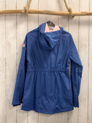 neu Regenmantel Gr. 146  blau innen rosa 