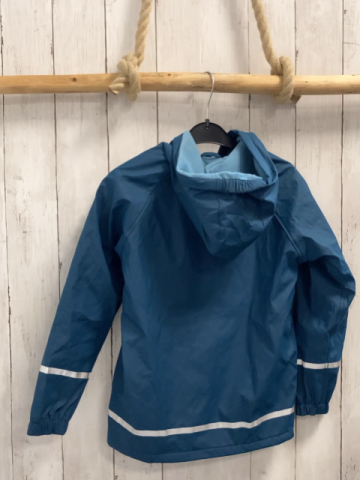   Regenjacke  Gr. 122  petrol mint Reißverschlüsse + Fleecefutter 