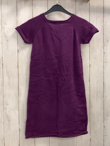 Vertbaudet  Kleid  Gr. 140  pflaume Strick pink Schleife 