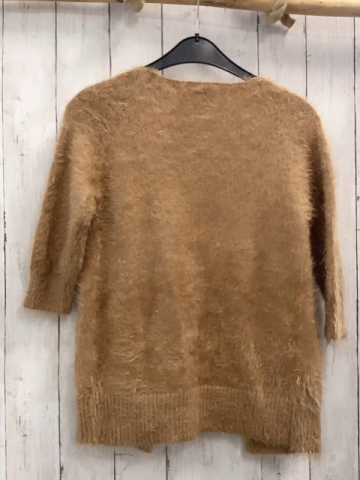 Zara  Strickjacke  Gr. 116  hellbraun flusig 