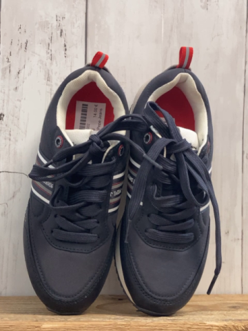 Pepe Jeans  Schuhe  Gr. 33  blau + weiß grau rote Streifen weiße Schrift  Sohle