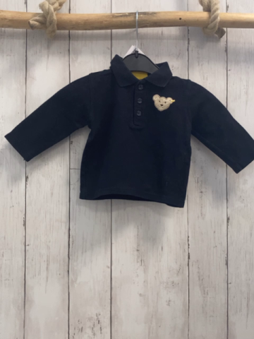 Steif  Poloshirt lang  Gr. 68  blau 