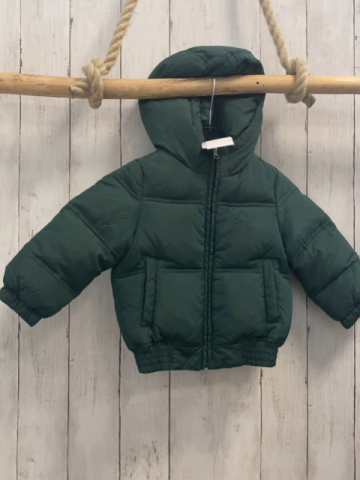 Benetton  Winterjacke  Gr. 80  grün Kapuze 