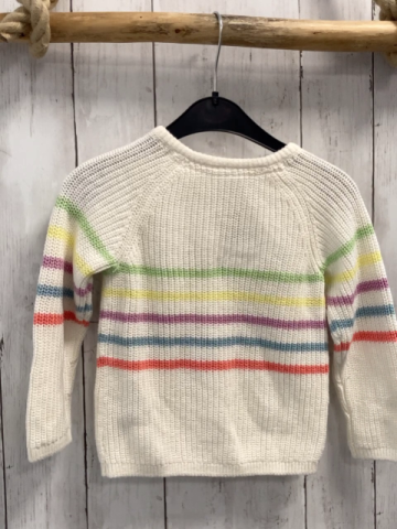 S´ Oliver  Pullover  Gr. 92  weiß bunte Streifen Strick 