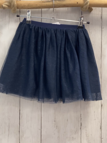 H&M  Rock Gr. 110  blau Tüllüberrock mit Glitzerpunkten 