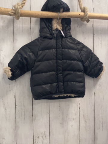 H&M  Jacke  Gr. 74  schwarz Kapuze mit Plüschfutter 