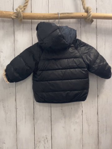 H&M  Jacke  Gr. 74  schwarz Kapuze mit Plüschfutter 