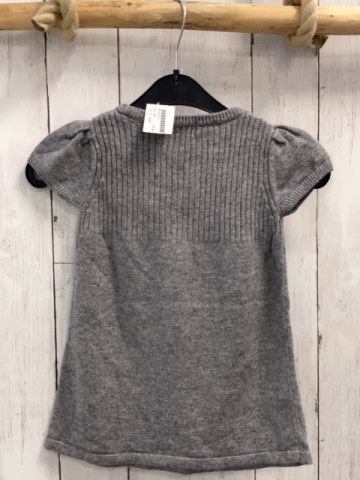 H&M  Kleid  Gr. 86  grau strick Rosetten mit golden Glitzer 