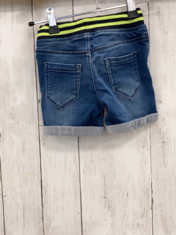 Blue Seven  Shorts  Gr. 80  blau Jeans + schwarz hellgrüner Strickbund mit hellgrüner Kordel 