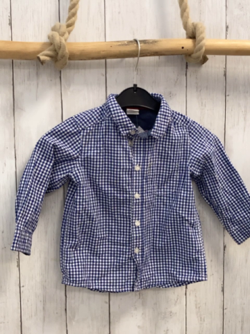 H&M  Hemd  Gr. 74  blau weiß kariert 
