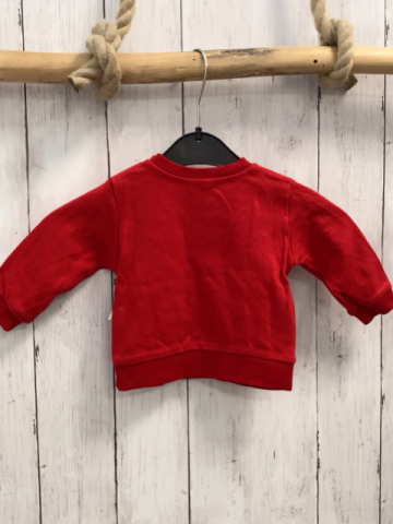 Pullover Gr. 62  rot weiß blaue Schrift