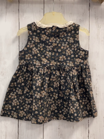 Wheat  Kleid  Gr. 68  braun beige hellbraune Blumen beige Kragen 