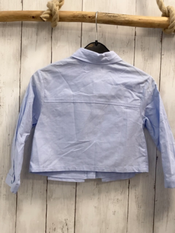 neu zara Bluse Gr. 110  blau kurz geschnitten