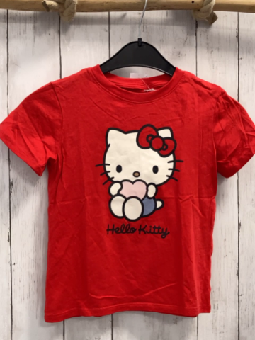 H&M  T-Shirt Gr. 122/128  rot Hello Kitty 