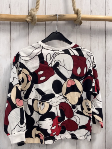 neu Zara  Lanagarmshirt  Gr. 134  weiß Micky Mouse Figuren NP 9,95 € 