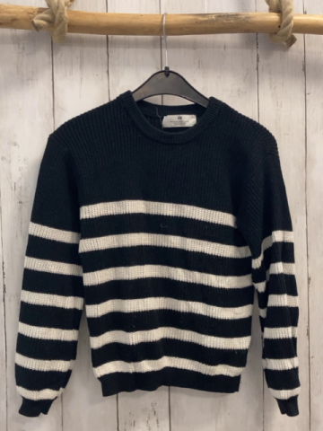 H&M  Pullover  Gr. 122/128  schwarz weiße Streifen Strick 