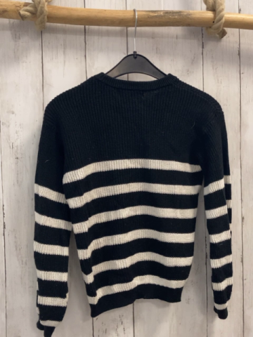 H&M  Pullover  Gr. 122/128  schwarz weiße Streifen Strick 