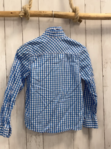  Hemd Gr. 122  blau weiß kariert