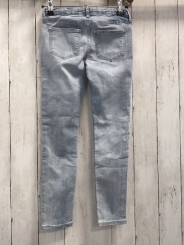 H&M Hose Gr. 134  hellblau Glitzerstreifen an der Seite Bund verstellbar