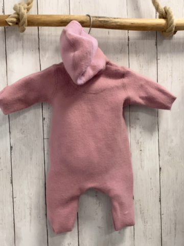 Ehrenkind  Walkoverall  Gr. 50/56  rosa  Kapuze 100 % Schurwolle 