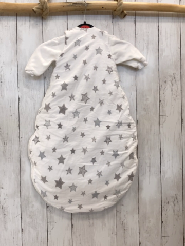 2tlg Alvi  Schlafsack Gr. 62/68  weiß graue Sterne + weißer Innenschlafsack 