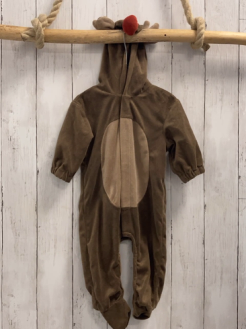 Zara  Overall Gr. 74  hellbraun Plüsch Kapuze 