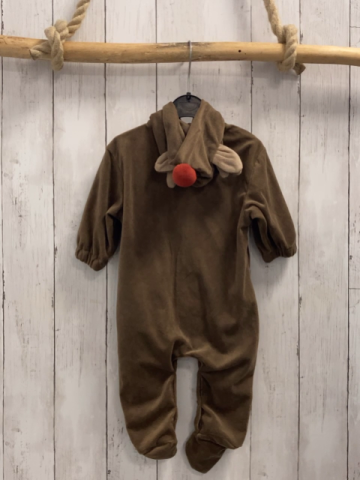 Zara  Overall Gr. 74  hellbraun Plüsch Kapuze 