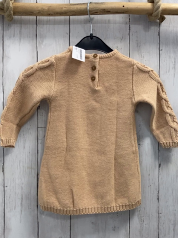   Kleid  Gr. 86  heller apricotton Strick Zöpfe 