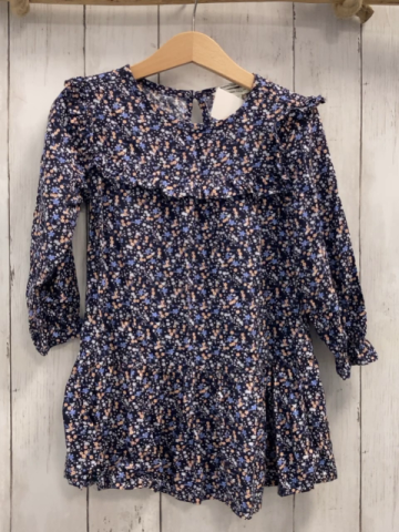 Tom Tailor  Kleid  Gr. 92  schwarz Blumen Rüschen 