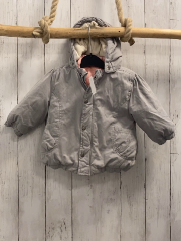 2tlg Vertbaudet  Jacke mit Innenjacke  Gr. 74  hellgrau + rosa 