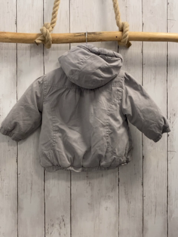 2tlg Vertbaudet  Jacke mit Innenjacke  Gr. 74  hellgrau + rosa 