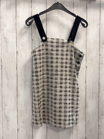 Reserved  Kleid  Gr. 140  weiß schwarz gemustert schwarze Träger 