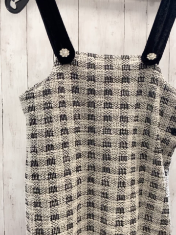 Reserved  Kleid  Gr. 140  weiß schwarz gemustert schwarze Träger 