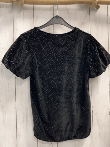   T-Shirt Gr. 134  schwraz Nicky goldene Glitzerpunkte 